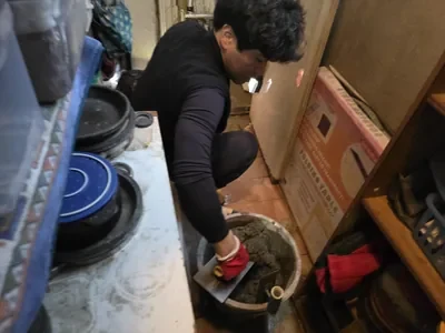 몰탈 배합 준비
